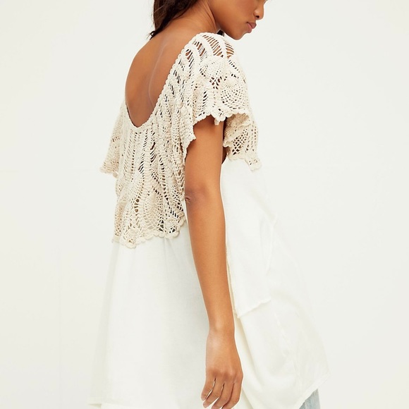 New free people tunic crochet oversized xs $168 - Picture 3 of 7